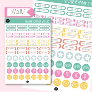 Naklejka na planer nauczyciela. Naklejki na pamiętnik nauczyciela. Naklejki na artykuły piśmiennicze nauczyciela. Naklejki na dziennik Bullet Journal nauczyciela