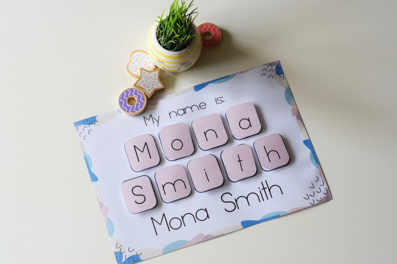 Personalised 'I can spell my name' spelling mat Etsy