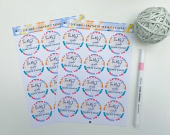 Scottish Gaelic Teacher reward Sticker. Scribble design sticker. Teacher gift. School sticker