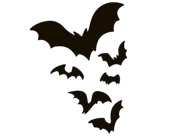 Bats Flying Through The Night Premium Waterproof Vinyl Decal Stickers for Laptop Phone Car Window Bumper Mug Door Wall (BUY 2 GET 1 FREE)