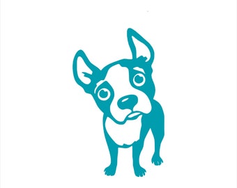 Dog Boston Terrier Premium Waterproof Vinyl Decal Stickers for Laptop Phone Car Window Bumper Mug Cup Door Wall (BUY 2 GET 1 FREE)