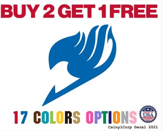 Tail Fairy Premium Waterproof Vinyl Decal Stickers for Laptop Phone Car Window Bumper Mug Cup Door Wall (BUY 2 GET 1 FREE)