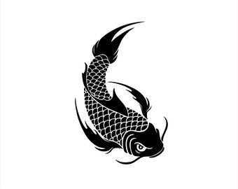 Koi Fish Premium Waterproof Vinyl Decal Stickers for Laptop Phone Car Window Bumper Mug Cup Door Wall (BUY 2 GET 1 FREE)