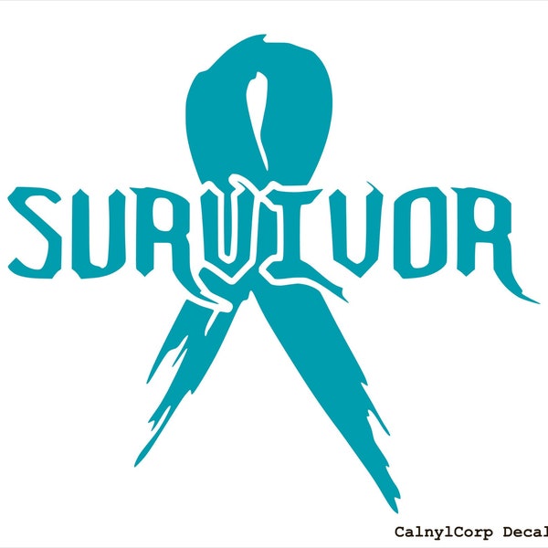 Cancer Survivor Ribbon Premium Waterproof Vinyl Decal Stickers for Laptop Phone Car Window Bumper Mug Cup Door Wall (BUY 2 GET 1 FREE)