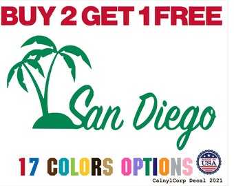 San Diego vinyl sticker decal( BUY 2 GET 1 FREE)