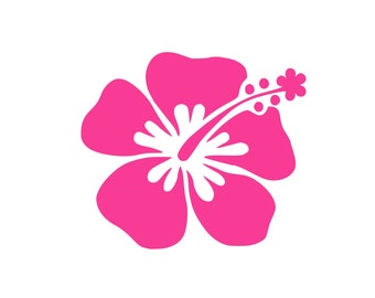 Hibiscus Flower Premium Waterproof Vinyl Decal Stickers for Laptop Phone Car Window Bumper Mug Cup Door Wall (BUY 2 GET 1 FREE)