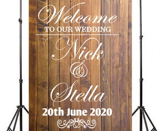 Welcome to Our Wedding Custom Vinyl Decal Sticker, Wedding Decor, Custom Welcome Wedding Signs - FAIRYTALE EVENING (BUY 2 Get 1 Free)
