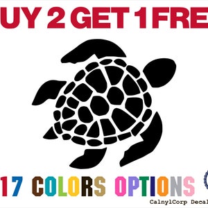 Sea Turtle Premium Waterproof Vinyl Decal Stickers for Laptop Phone Car Window Bumper Mug Cup Door Wall (BUY 2 GET 1 FREE)