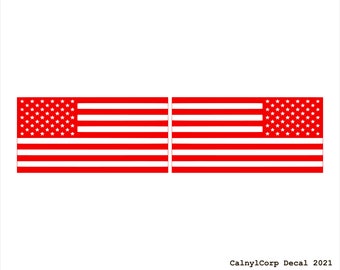 American Flag (Pack of 2) Premium Waterproof Vinyl Decal Stickers for Laptop Phone Car Window Bumper Mug Cup Door Wall (BUY 2 GET 1 FREE)