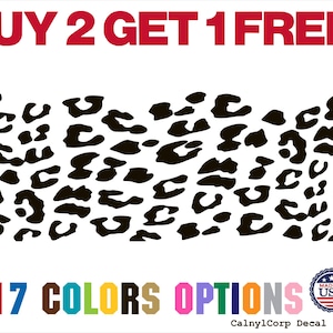 Cheetah Leopard Premium Waterproof Vinyl Decal Stickers for Laptop Phone Car Window Bumper Mug Cup Door Wall (BUY 2 GET 1 FREE)
