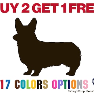 Corgi Premium Waterproof Vinyl Decal Stickers for Laptop Phone Car Window Bumper Mug Cup Door Wall (BUY 2 GET 1 FREE)