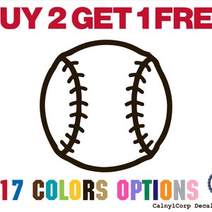Baseball Premium Waterproof Vinyl Decal Stickers for Laptop Phone Car Window Bumper Mug Cup Door Wall (BUY 2 GET 1 FREE)