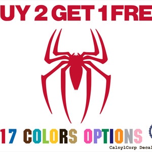Spider Premium Waterproof Vinyl Decal Stickers for Laptop Phone Car Window Bumper Mug Cup Door Wall (BUY 2 GET 1 FREE)