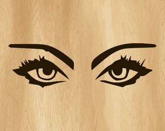 Girly Girl Eyes Premium Waterproof Vinyl Decal Stickers for Laptop Phone Helmet Car Window Bumper Mug Cup Door Wall(BUY 2 GET 1 FREE)