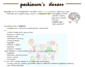 パーキンソン病の栄養と食事療法
