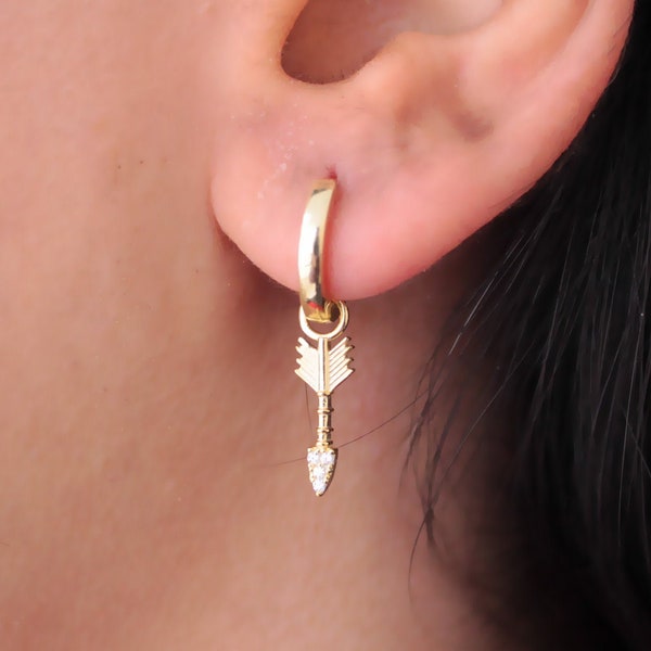 Arrow Earring, Silver Boho Jewelry Dangle, Stud Earring for Women, Sisters Gift, Simple Cute Earring, Gift For Her, Every Day Silver Jewelry