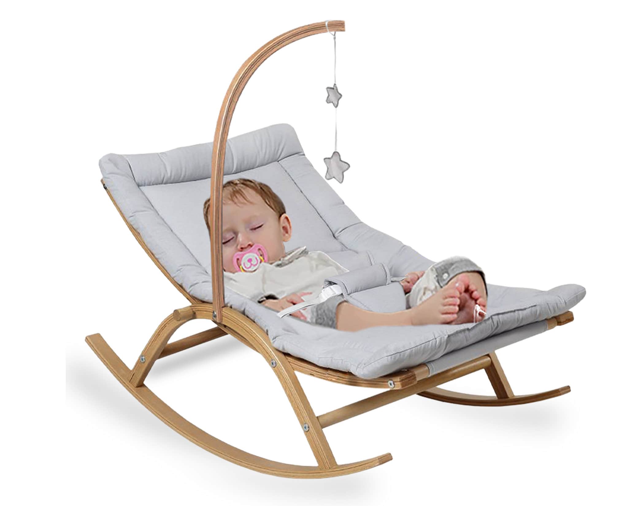 Chaise berçante pour bébé en bois naturel faite à la main Etsy