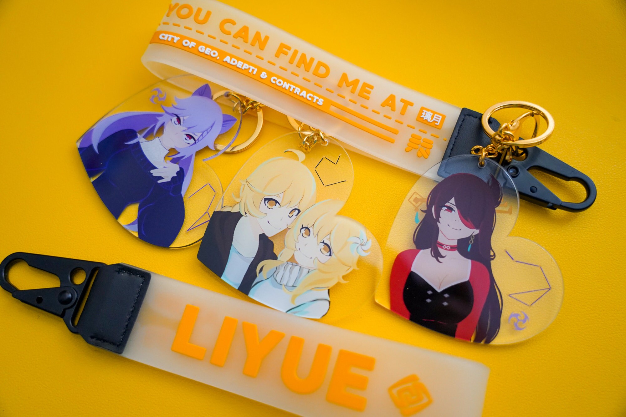 Genshin Impact Heart Keychains + Hype Straps - Etsy