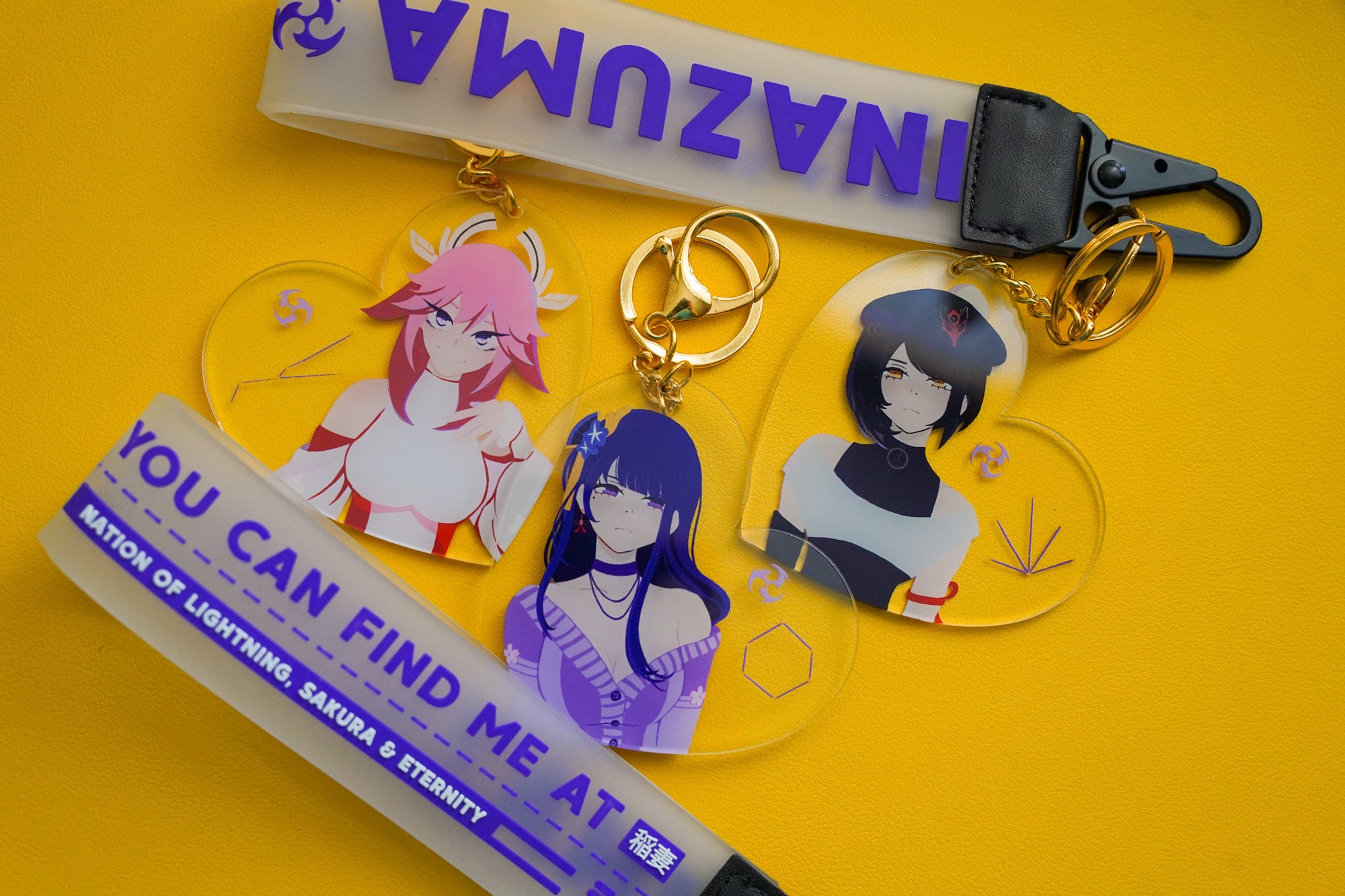 Genshin Impact Heart Keychains + Hype Straps - Etsy