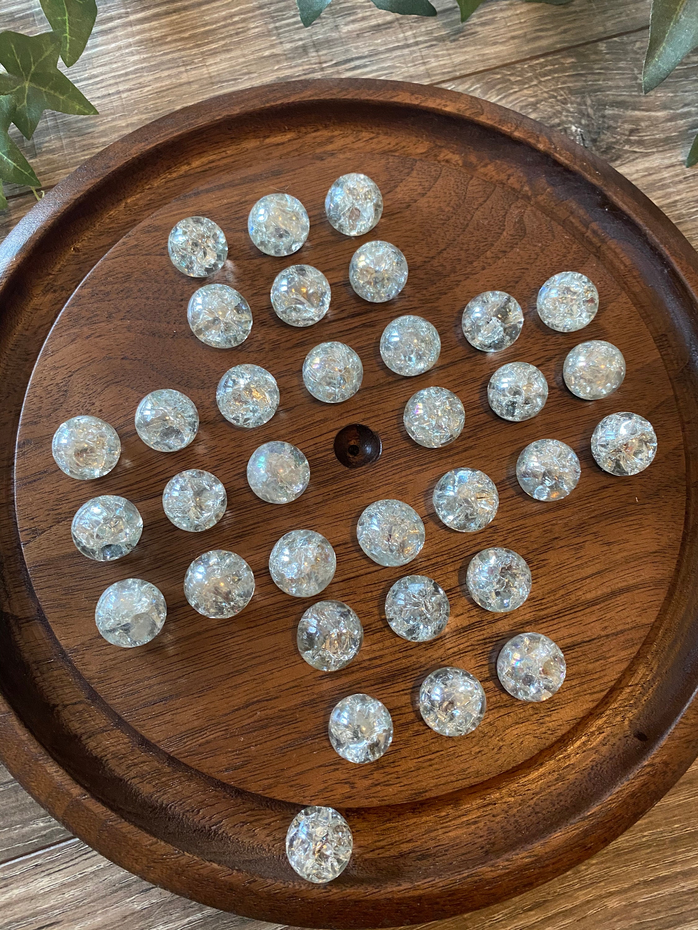 NEW DIAMOND solitaire marble game wooden solitaire game Etsy