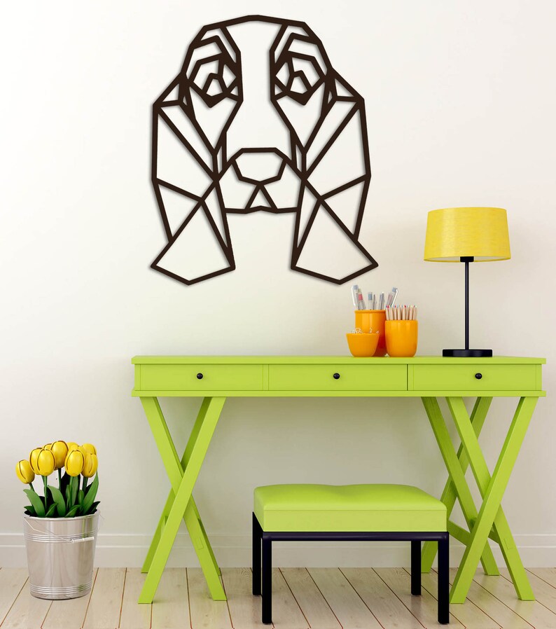 Beagle Wall Decor Geometric Beagle Beagle Wood Hanging Wall Etsy