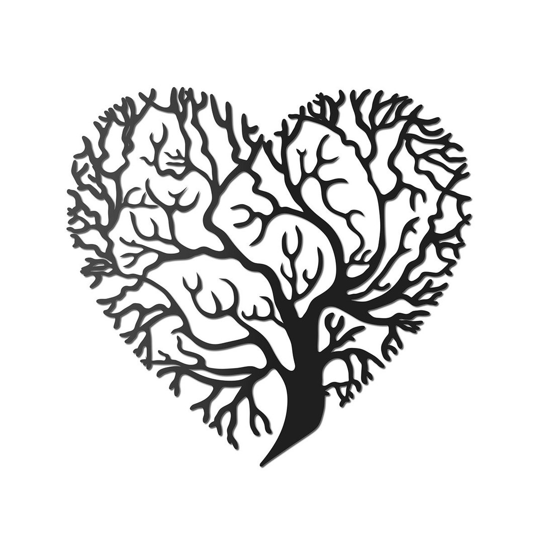 Wooden Wall Heart Heart Wall Panel Tree Wall Decor Tree of Etsy