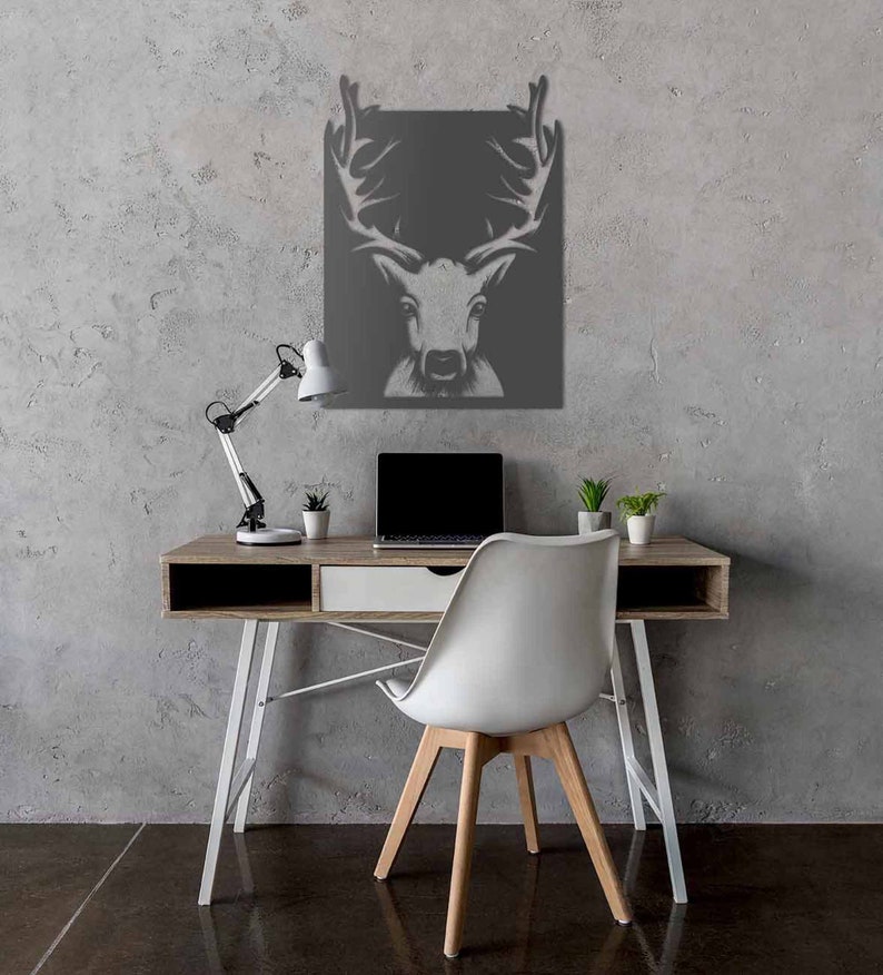 Wood Stag Head Stag Home Decor Deer Head Wall Wood Animal Etsy