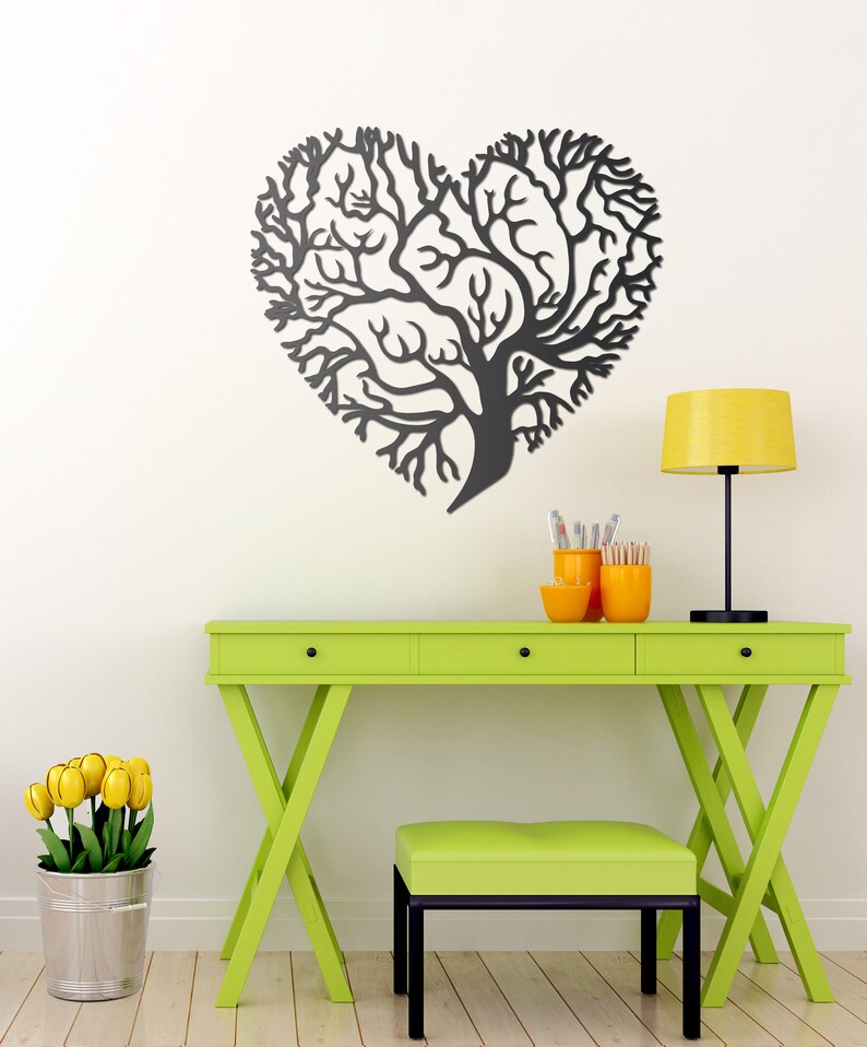 Wooden Wall Heart Heart Wall Panel Tree Wall Decor Tree of Etsy