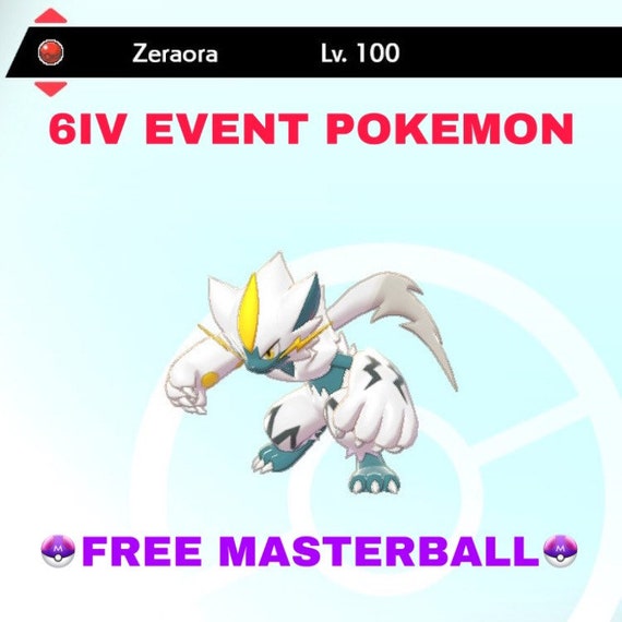 6iv Event Square Shiny Zeraora Pokemon Sword And Shield Etsy