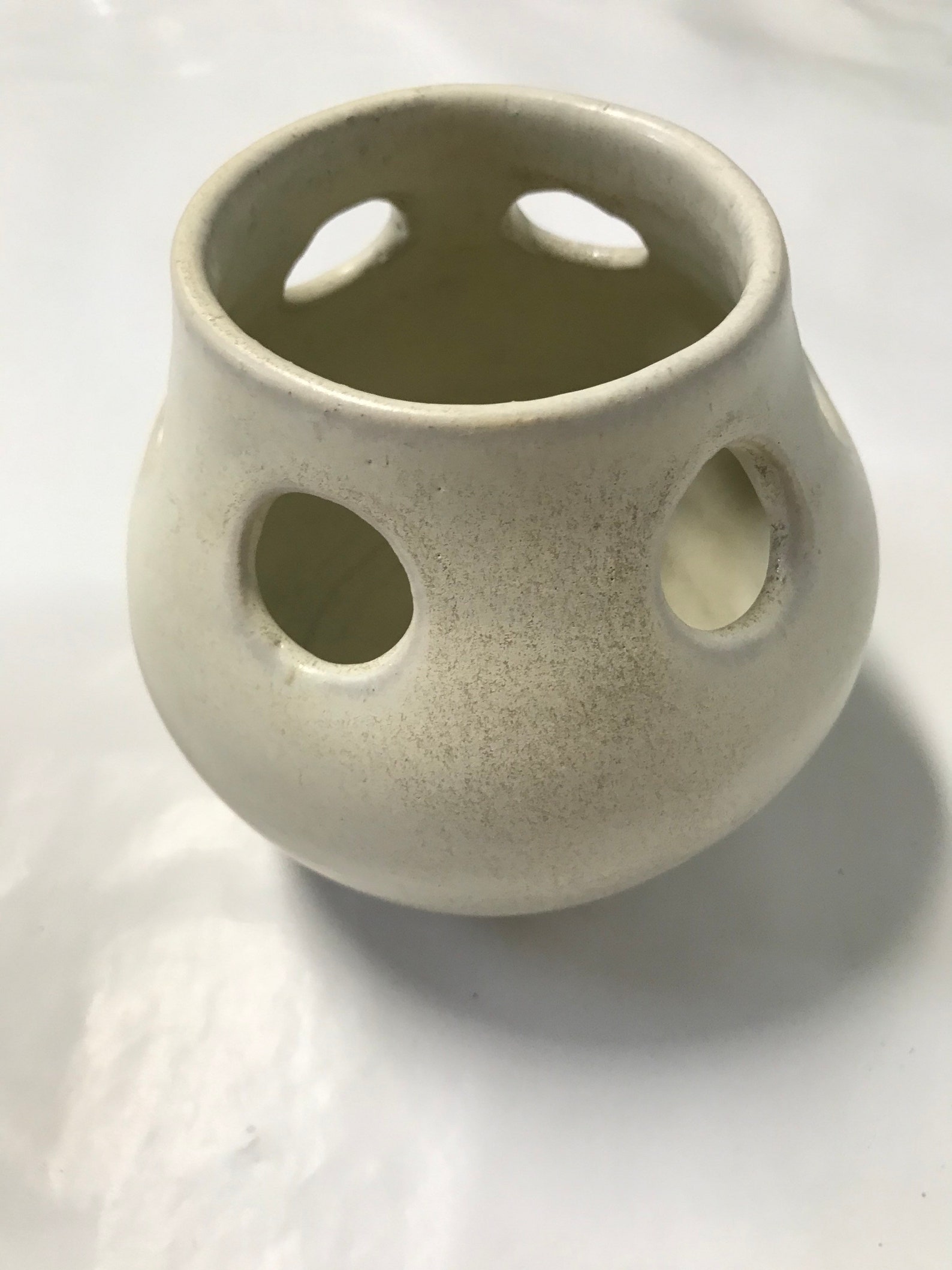 Contemporary flower vase with holes Etsy