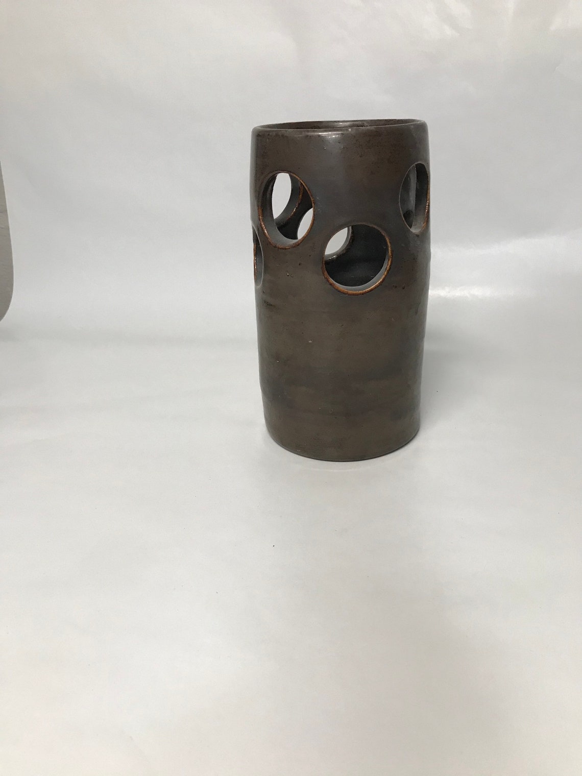 Contemporary flower vase with holes Etsy