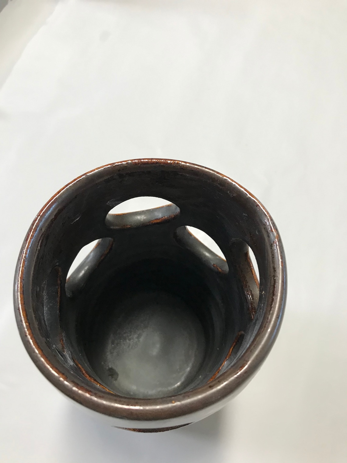 Contemporary flower vase with holes Etsy