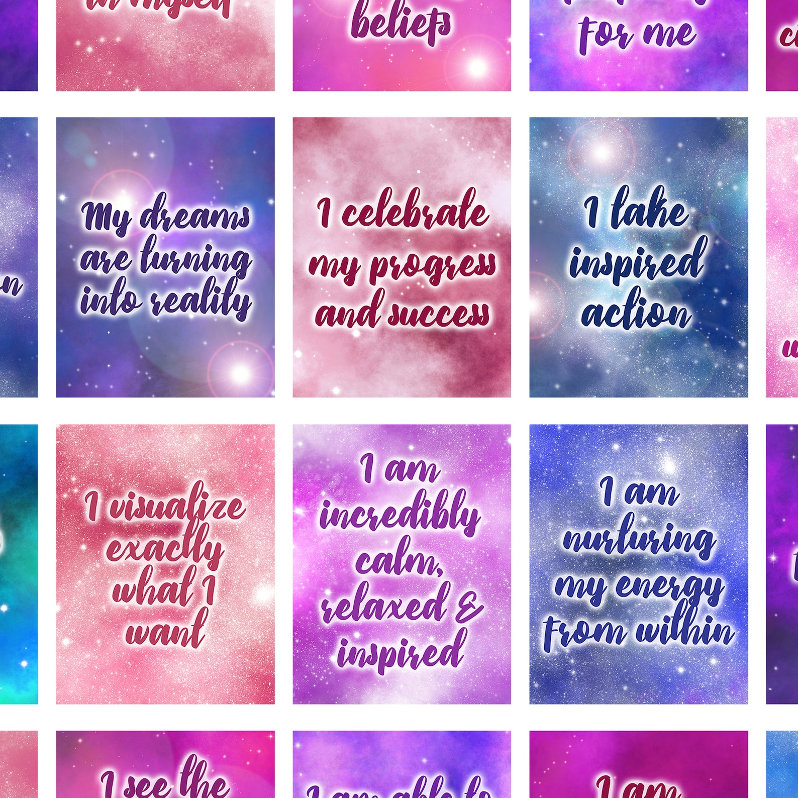 Printable Stickers for Manifestation Activate Law of - Etsy