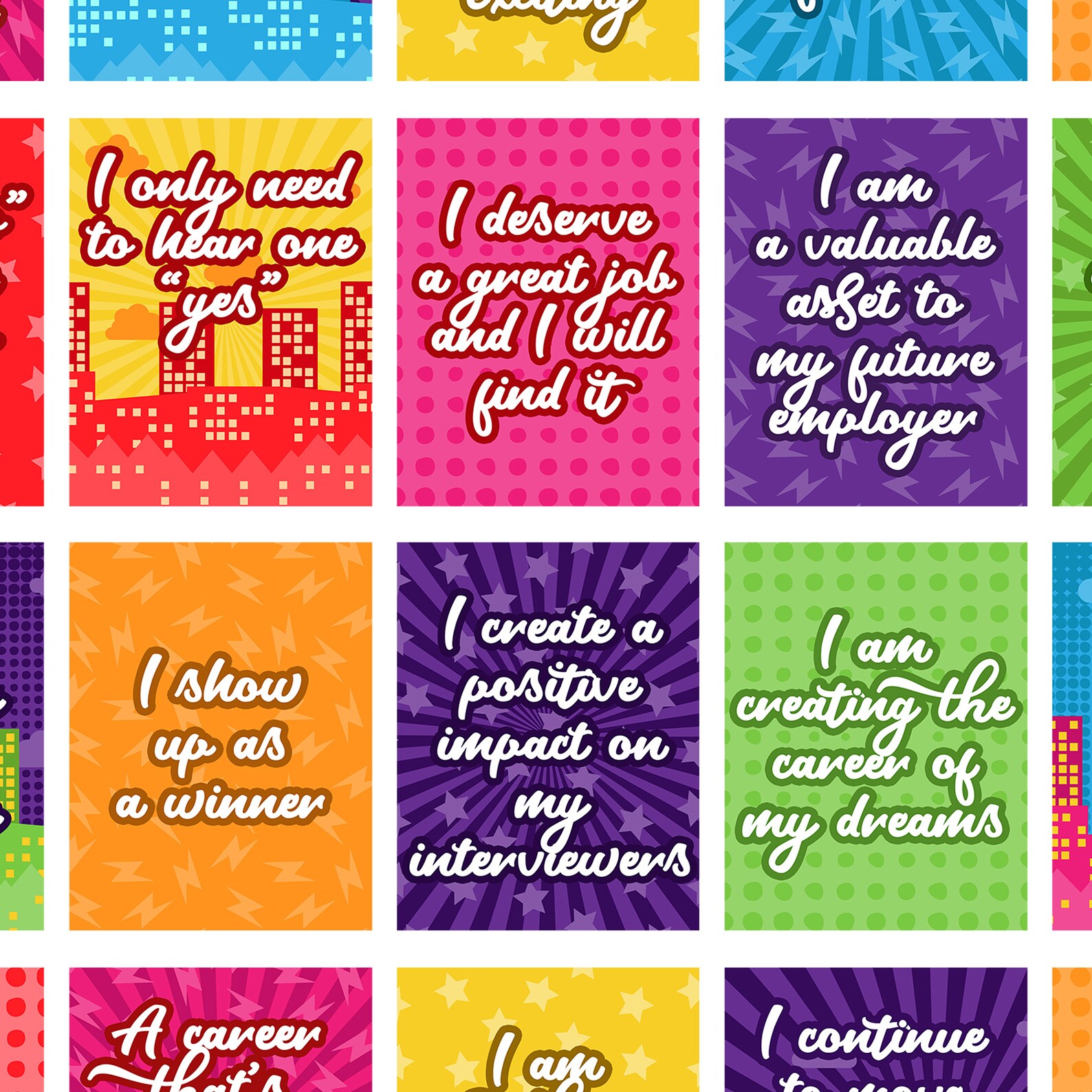 Jobseeker Affirmation Stickers Printable Stickers Digital Etsy