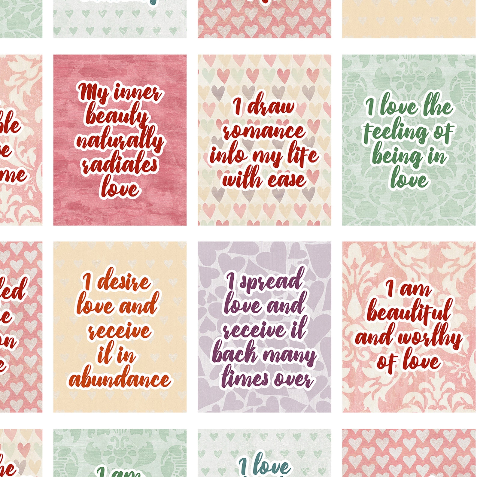 Affirmation Stickers for Attracting Love printable Sticker Etsy