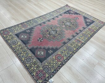 6'8x3'9 Ft , 3x5 Rug, Muted Color Rug, 4x6, Turkish Rug