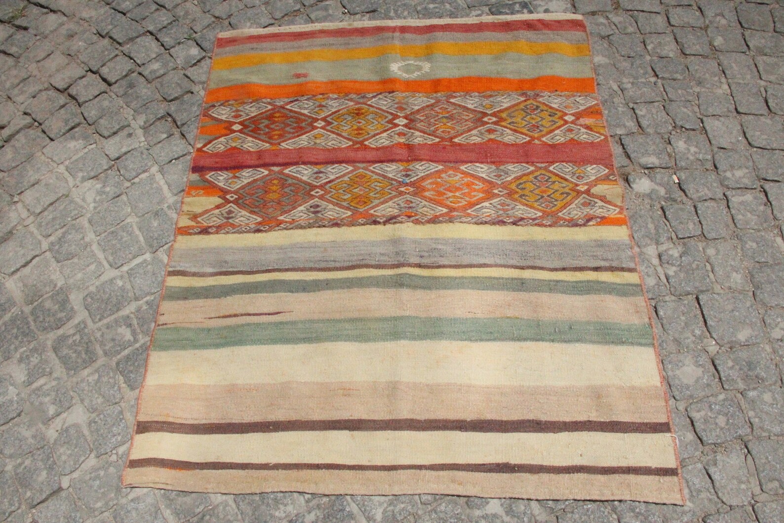 Kilim Turkish Rug 3'3 x 4'1 FT / 100 x 125 CM Etsy