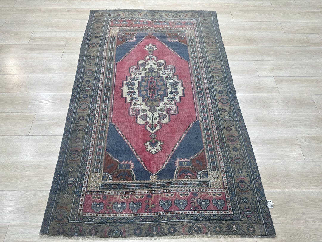 7x4'3 Ft, 4x7 Rug, Muted Color Rug, 4x6 Turkish Rug, Handmade Rug, 4x6 ...