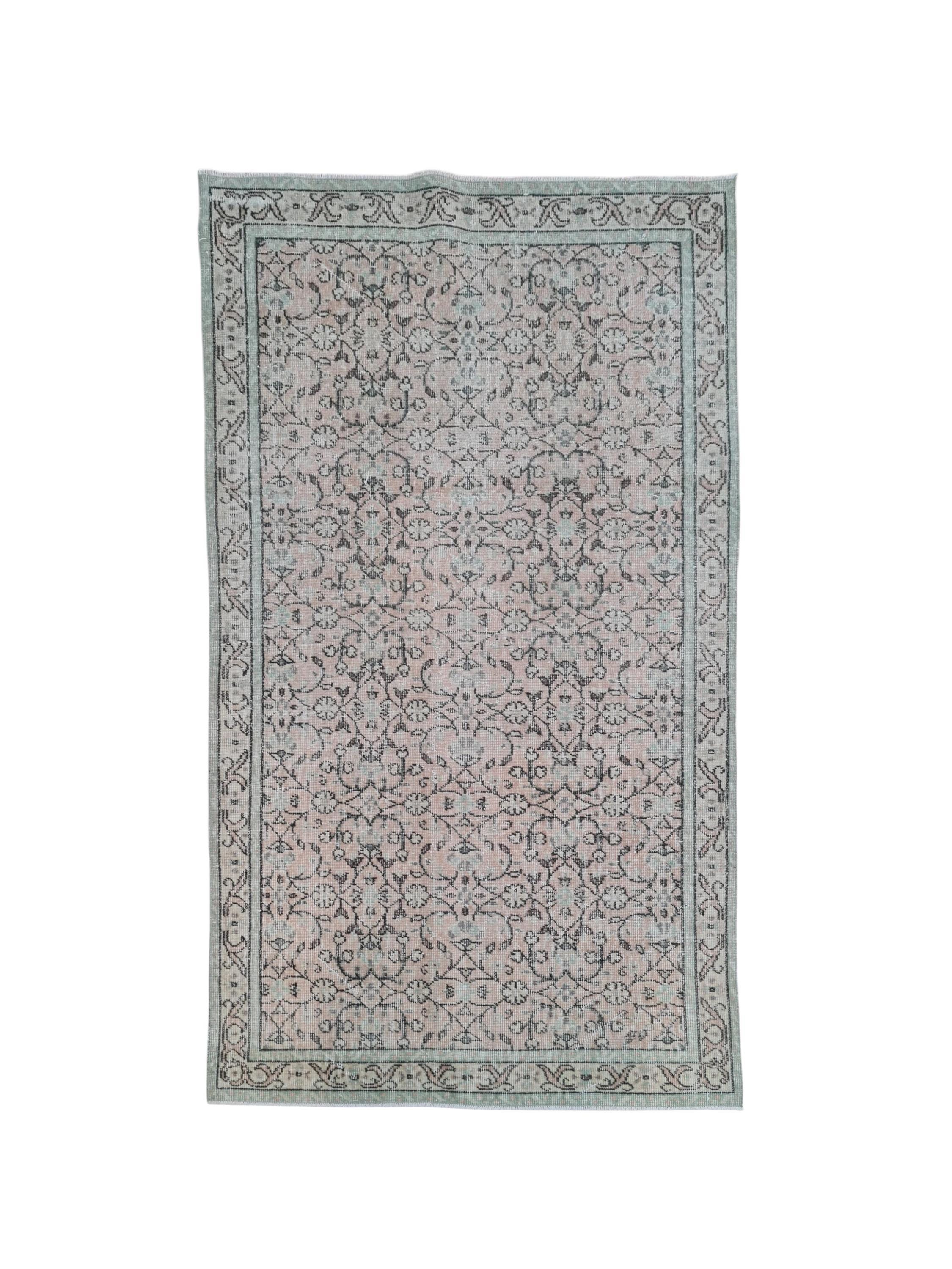 ヴィンテージ アナトリアンラグ 7'1x3'7 FT | 手織りトルコラグ | 古い