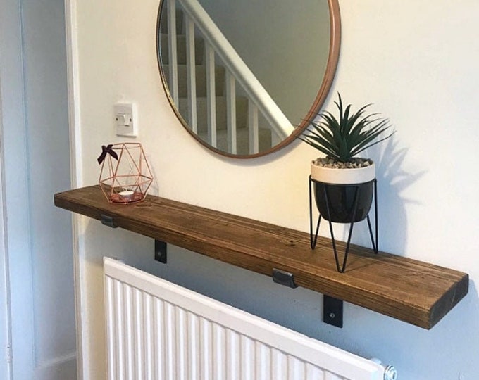 RUSTIC RADIATOR SHELF Recycled Scaffold Boards Industrial | Etsy UK