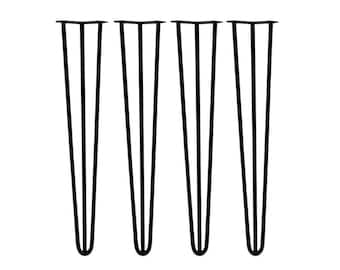 86cm Black Hairpin Legs: Set of 2 or 4 - DIY Furniture