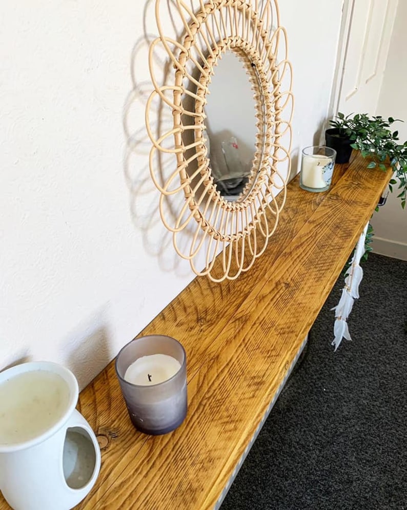 RUSTIC RADIATOR SHELF Recycled Scaffold Boards Industrial Etsy