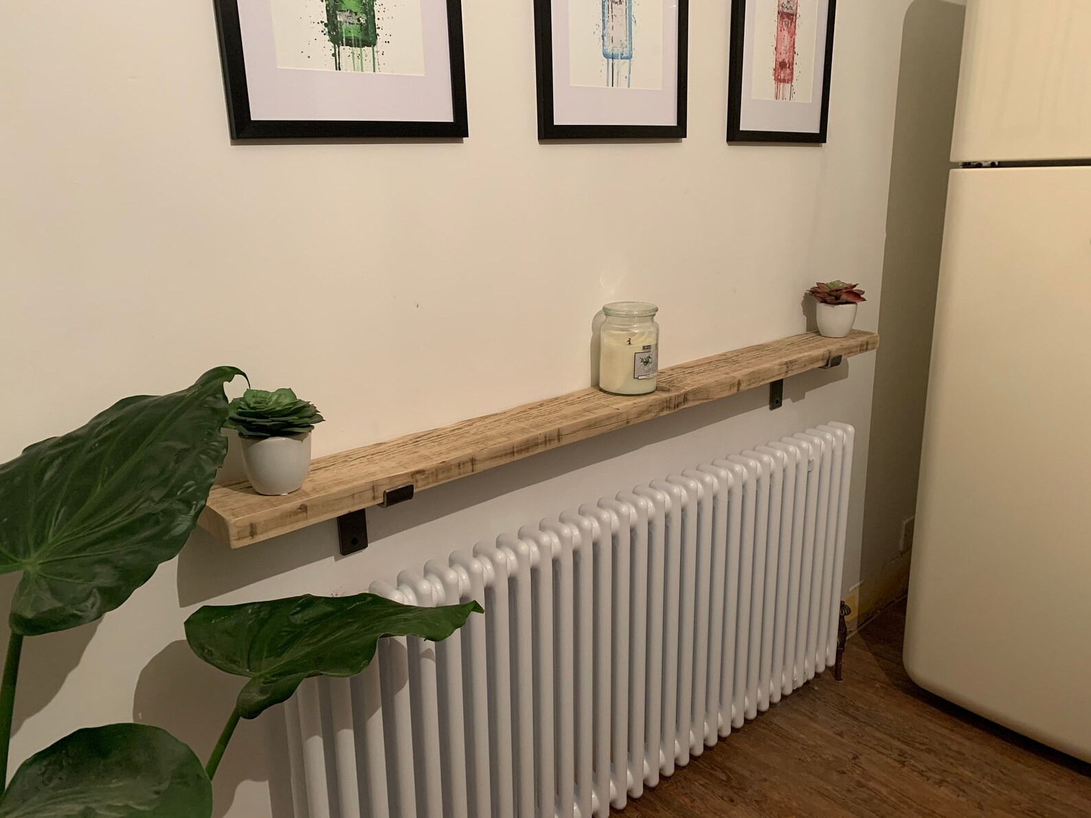 RUSTIC RADIATOR SHELF Recycled Scaffold Boards Industrial Etsy