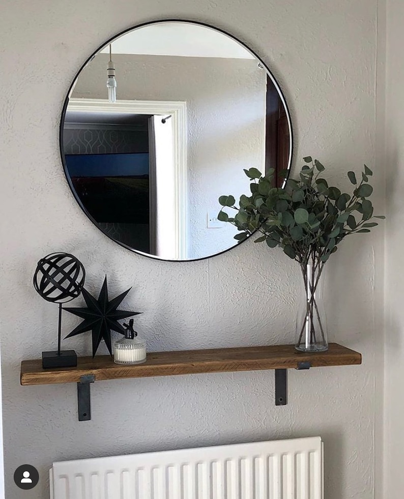 RUSTIC RADIATOR SHELF Recycled scaffold boards Industrial Etsy