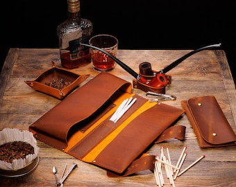 Estuche para pipas Churchwarden, enrollable para pipas, regalo de Navidad