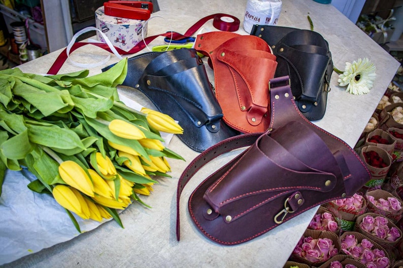 Leather Florist Tool Belt Farm Belt Florist Tool Belt Etsy