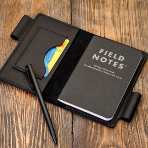 Carteira Field Notes A6 capa para caderno Diário de couro personalizado