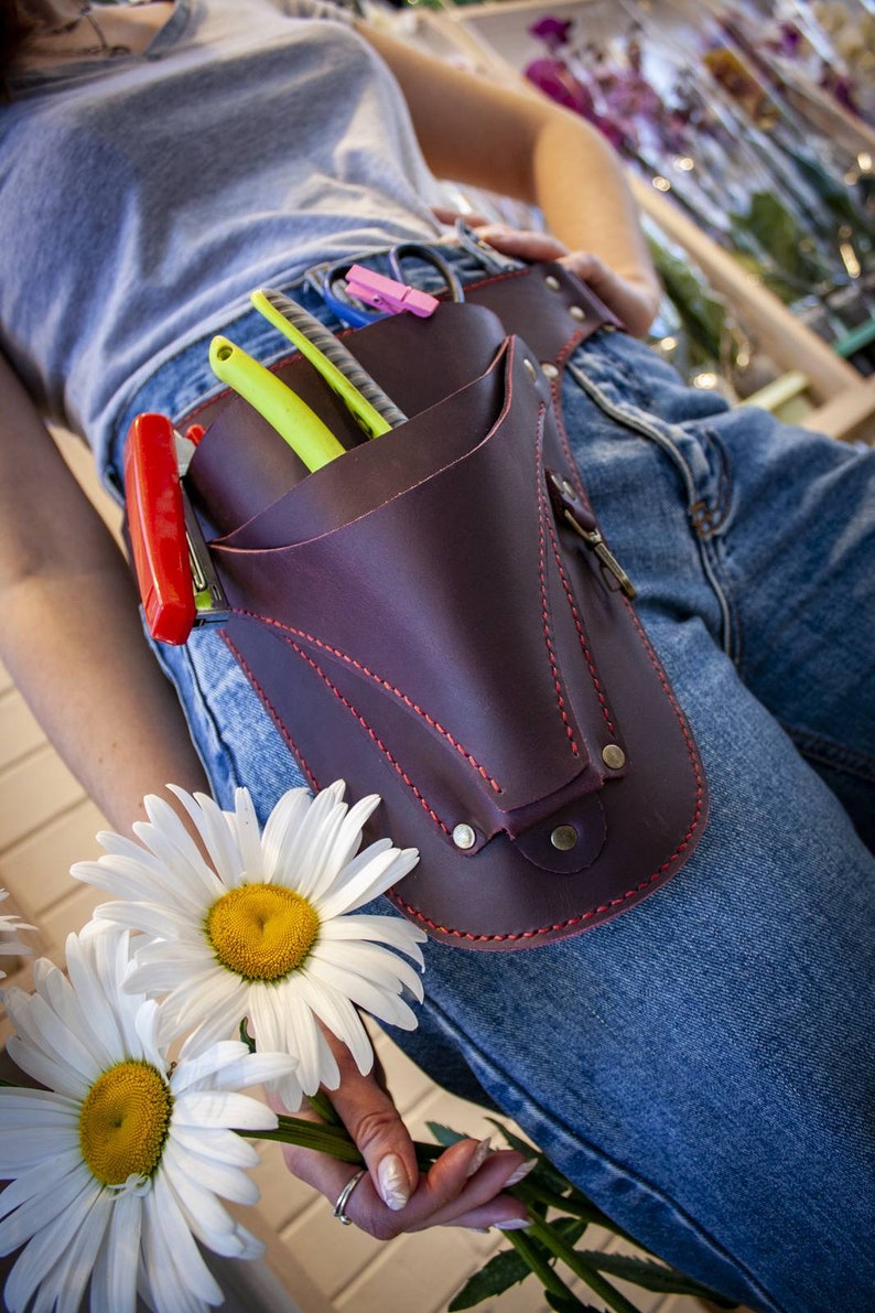florist tool belt florist garden belt garden belt farm belt floral belt gardener landscaping personalized bag image 5
