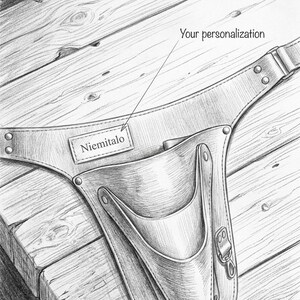 Personalized Leather Garden Tool Belt, Detachable Pouch, Florist Gift image 3