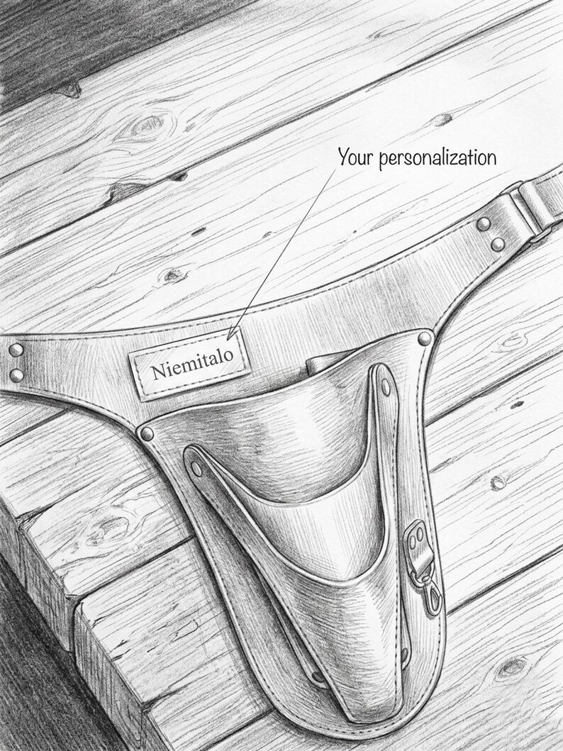 Personalized Leather Garden Tool Belt, Detachable Pouch, Florist Gift image 3